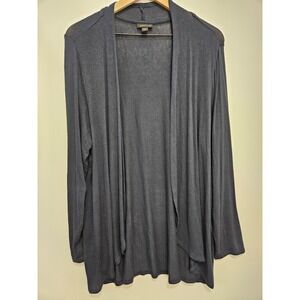 J. Jill Wearever Navy Blue Open Front Cardigan Sweater XL Petite Rayon Lycra